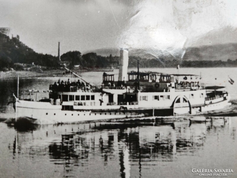 Régi képeslap 1966 Esztergom hajó Főszékesegyház fotó levelezőlap