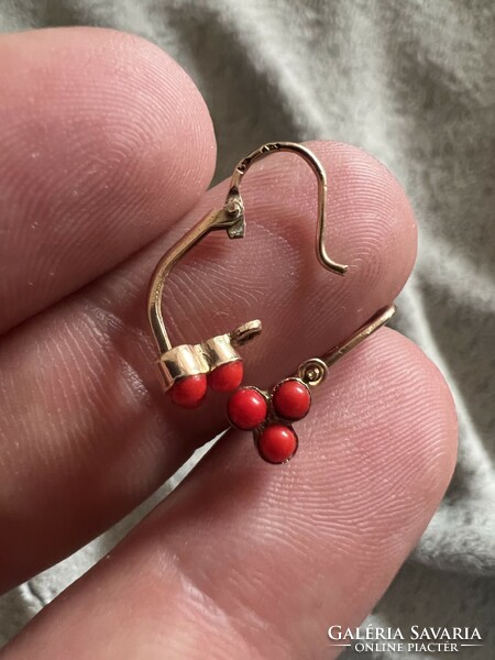 Old gold children's earrings
