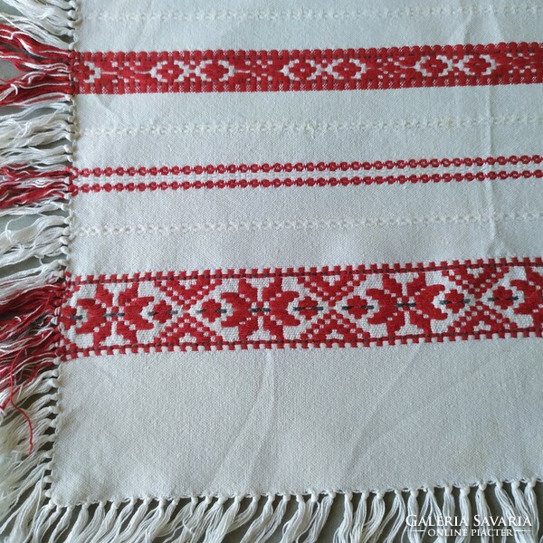 Home-woven fringed tablecloth for sale!
