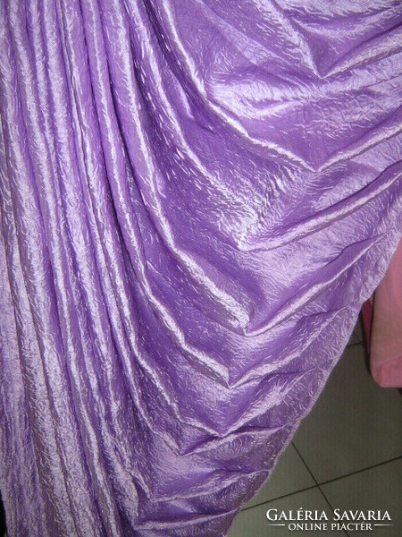 Beautiful vintage style pale lilac pleated silk drapery curtain