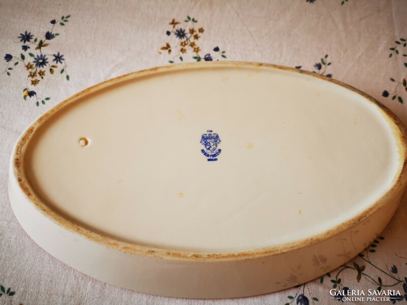 Alföldi magyaros mintás ovális porcelán főzelékes tányér. Ritka
