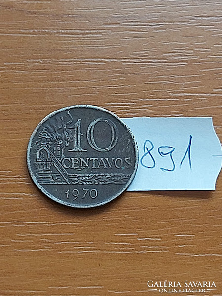 HUF 30 / piece Brazil brasil 10 centavos 1970 891.