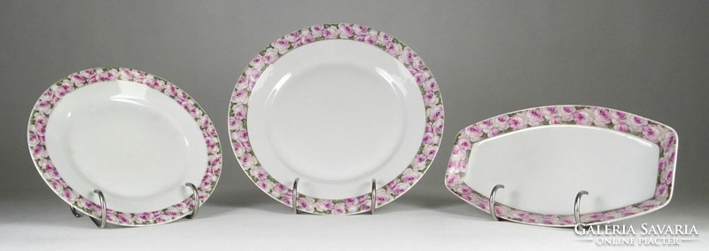 1N420 old pink porcelain tableware 29 pieces