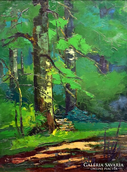 János Határ (1924-2000): forest lights