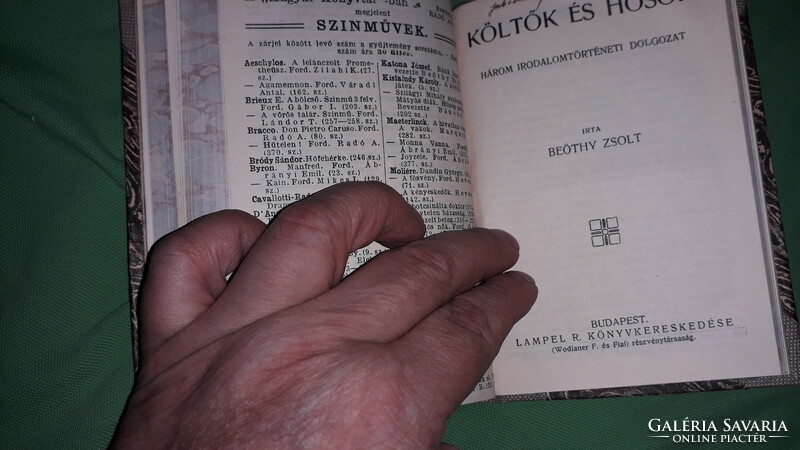 1907. Lampel - MAGYAR KÖNYVTÁR 495 - 500. szám EGYBEKÖTVE a 6 db antik könyv a képek szerint