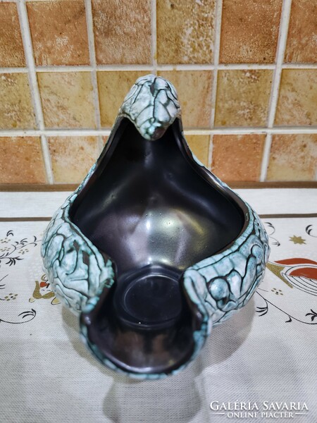 Gorka cracked glazed bird vase