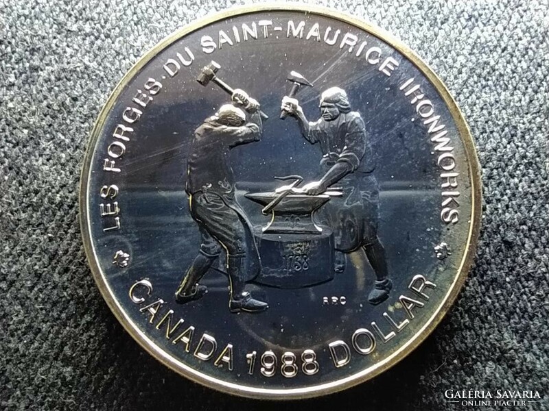 Canada 250th Annual St. Maurice Ironworks.500 Silver $ 1 1988 (id62187)