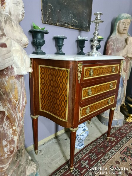 Louis-style chest of drawers with French marble top