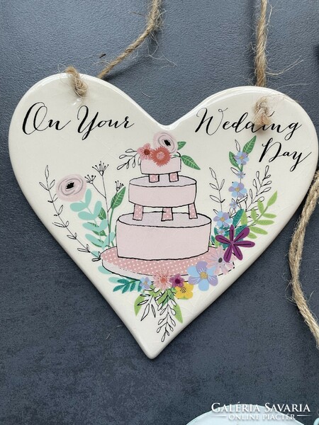 New! Wonderful porcelain heart, for a wedding, gift, decoration