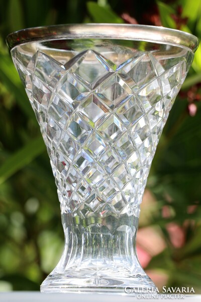 925 silver rimmed vase