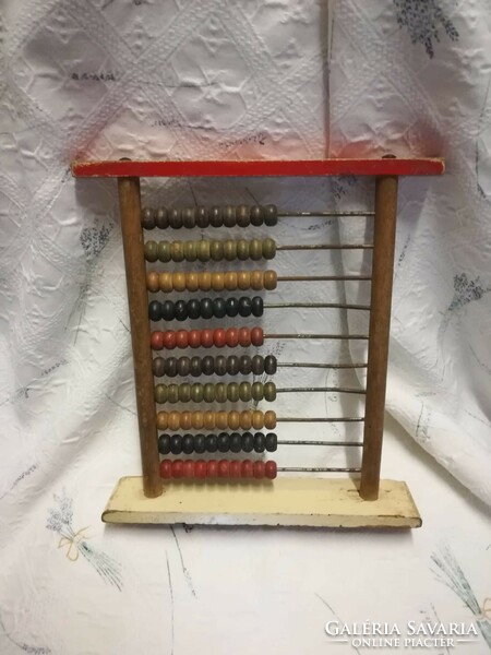 Old wooden ball calculator