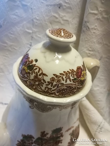 English faience coffee pot