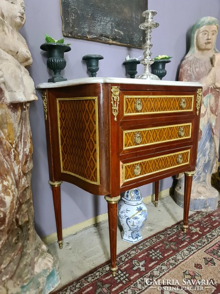 Louis-style chest of drawers with French marble top