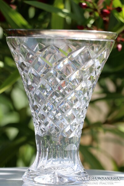 925 silver rimmed vase