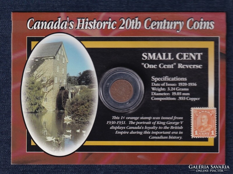 20th Century History of Canada 1 cent 1932 + 1 cent orange stamp set (id48150)