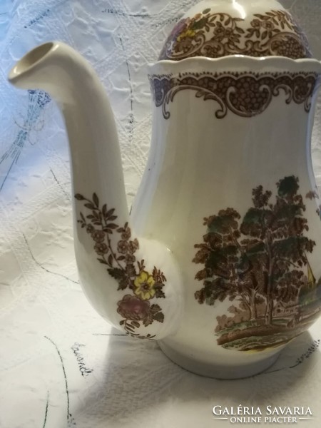 English faience coffee pot