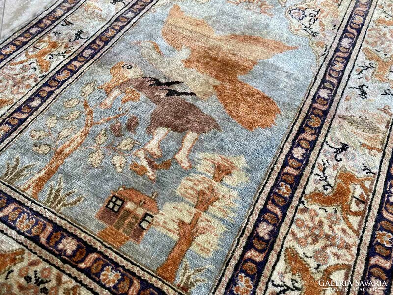 Kayseri 100% silk carpet 140x88cm
