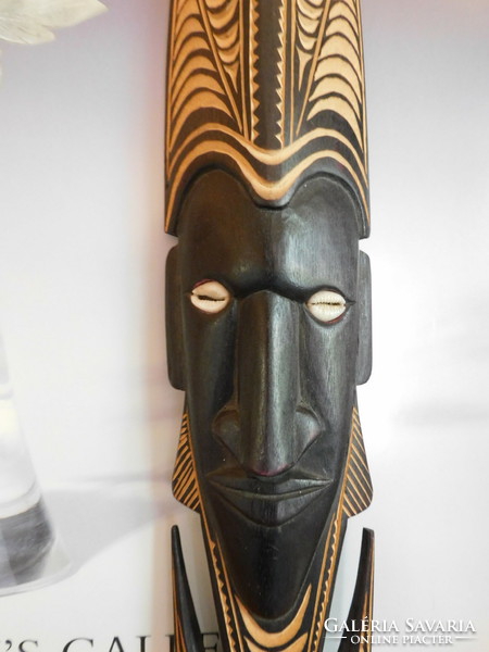 Afrikai faragott törzsi maszk 45 cm