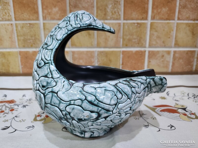 Gorka cracked glazed bird vase