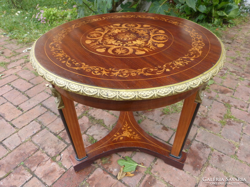 Inlaid empire table.