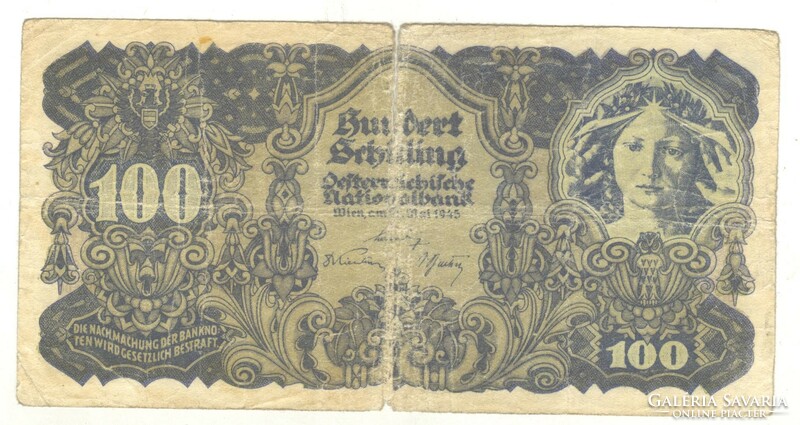 100 schilling 1945 Ausztria