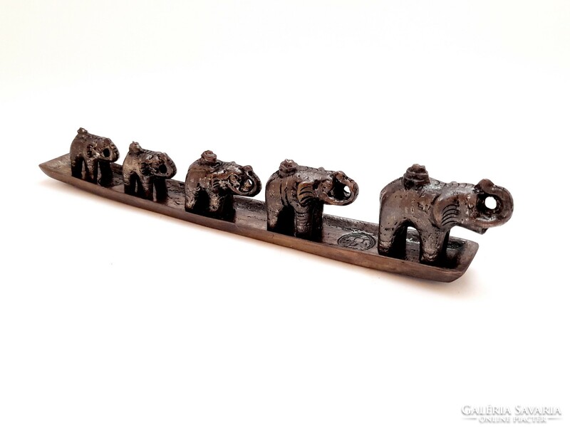 Indian mini elephants 5 in one, with holder 20 cm