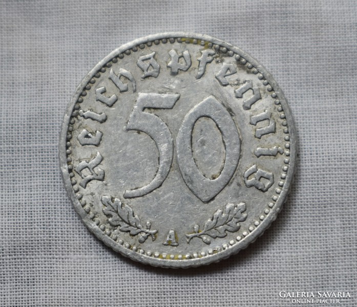 50 Reichspfenning , Németország , 1941 A , Pfenning , érme , pénz , SÉRÜLT !