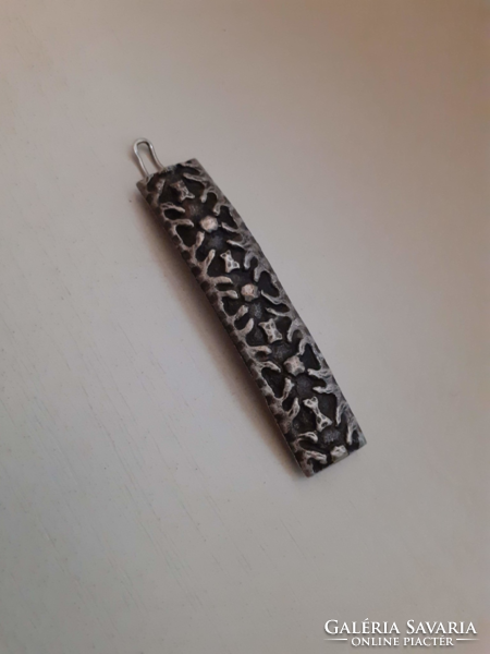 Retro silver-plated industrial art hair clip