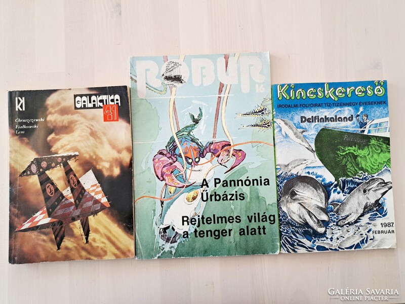 Galaktika 41, robur 16, treasure hunter February '87 together, retro magazines