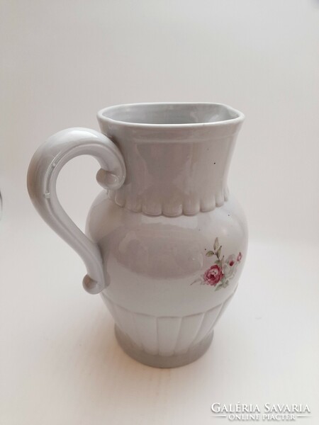 Pink porcelain water jug from Kispest