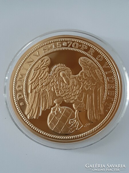 Miksa I 4 ducat commemorative coin re-minted with 24 carat gold, in capsule, with certificate