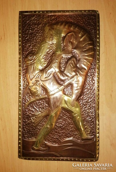 Copper wall picture with a mythological scene 23.5*43.5 cm