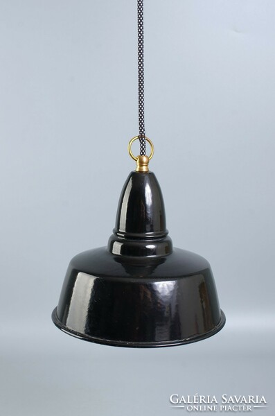 Régi ipari kicsi zománc lámpa Vintage