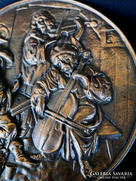 Dt/282 – musicians, bronze wall picture