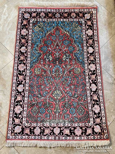 Cashmere 100% silk rug 128x79 cm