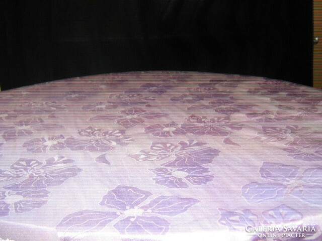 Beautiful vintage lilac floral silk damask tablecloth