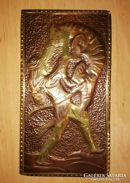 Copper wall picture with a mythological scene 23.5*43.5 cm
