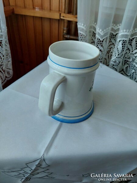 Very attractive half-liter beer mug, handmade, handcrafted, marked, flawless