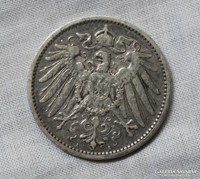 1 Reichsmark , Németország , 1899 , A , Márka , érme , pénz , ezüst