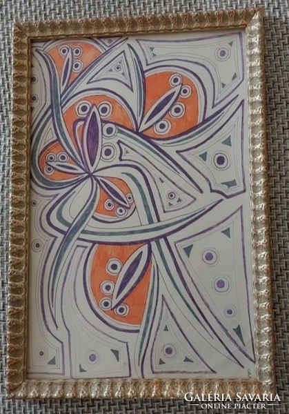 Floral image with 22x32 cm frame