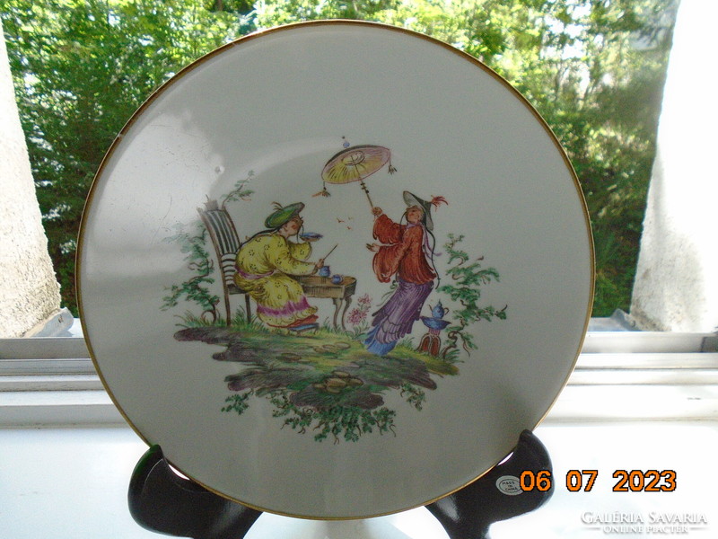 Henneberg GDR bowl with a hand-painted china pattern from Dresden