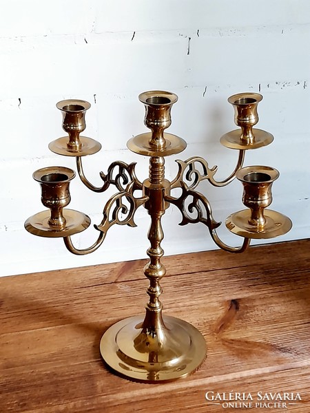 Large copper candle holder, 29 cm, 1.1 kg