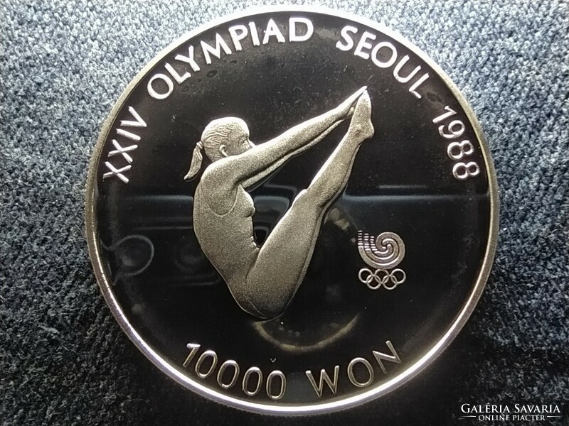 South Korea Olympic Games in Seoul 1988 Jumping .925 Silver 10,000 won 1987 pp (id62334)
