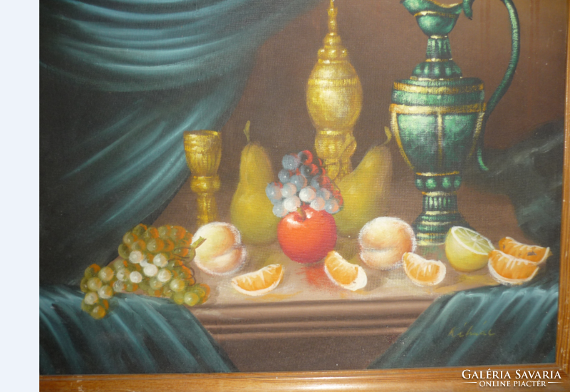 Table still life / oil painting /.