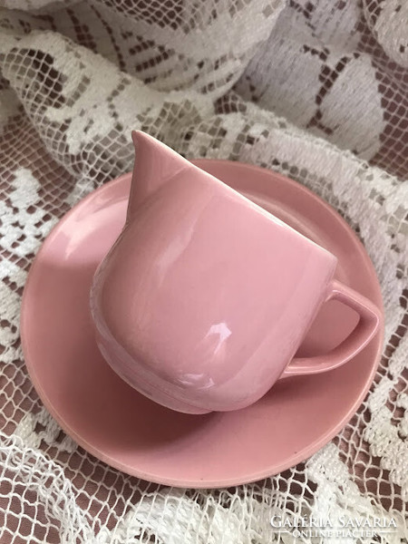 Pink earthenware jug