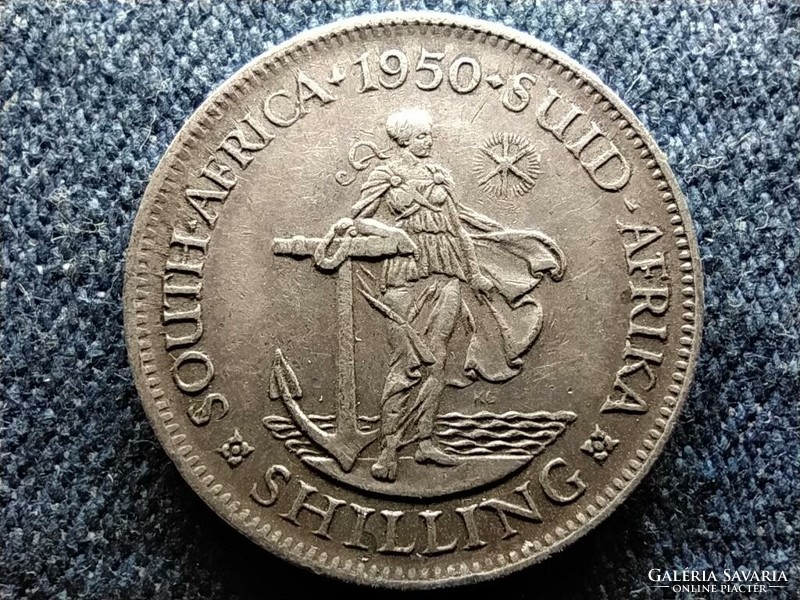Republic of South Africa vi. György .800 Silver 1 shilling 1950 (id57584)