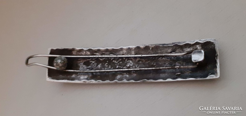 Retro silver-plated industrial art hair clip
