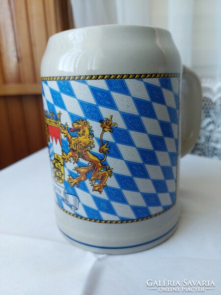 1/2 literes Bavaria, német söröskupa új állapotban, nem volt használva, Bayern