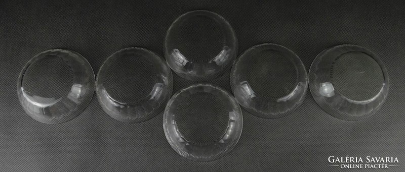 1N503 Régi csiszolt üveg tálka készlet 6 darab