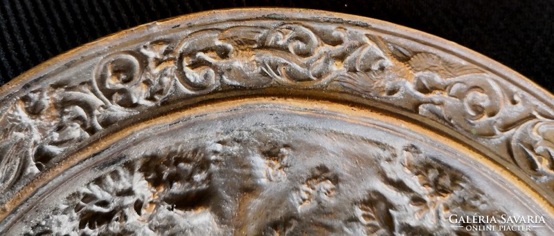 DT/283 – Vadász témájú bronz fali dombormű